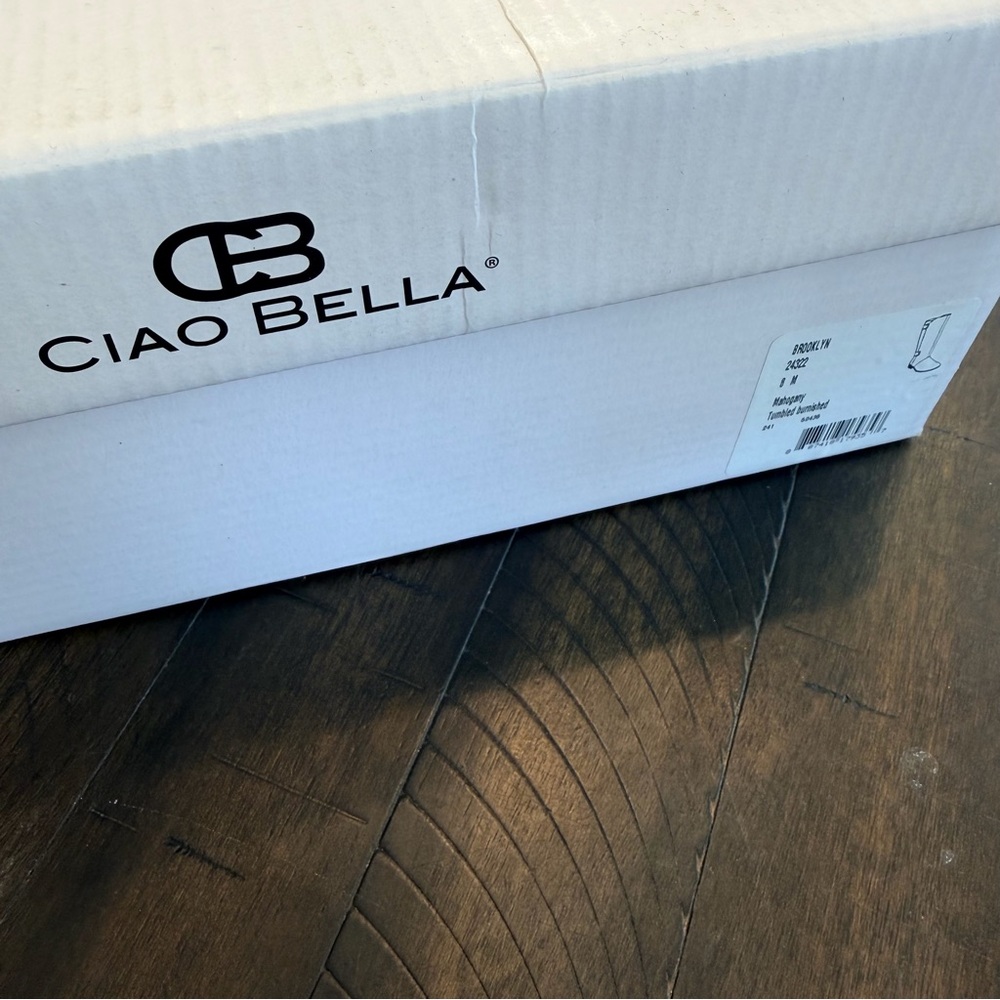 Ciao Bella Women's Mahogany Leather Riding Boots - Picture 6 of 7